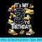 3 Year Old Diggers Trucks Its My 3rd Birthday - PNG Download Design - Instantly Transform Your Sublimation Projects
