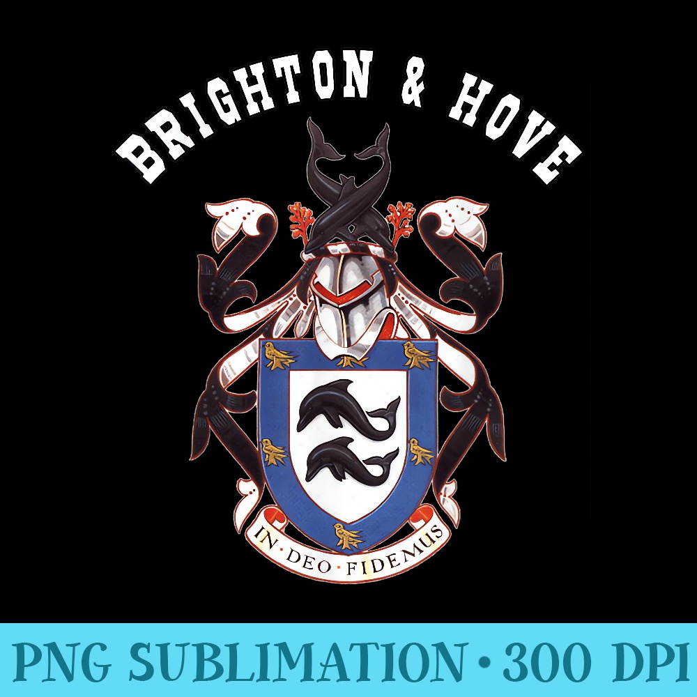 Brighton Hove Coat of Arms Flag Football - PNG Transparent Background Download - Perfect for Personalization