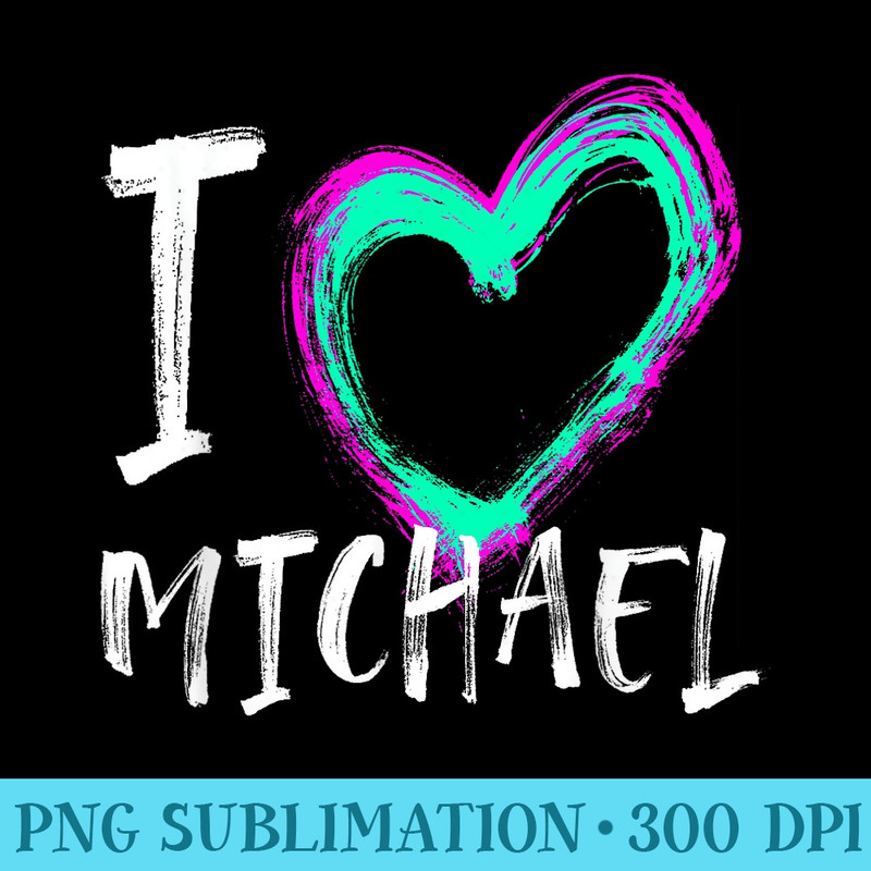 I Love Michael friend Husband Son Pink Heart - Shirt Mockup Download - Limited Edition And Exclusive Designs