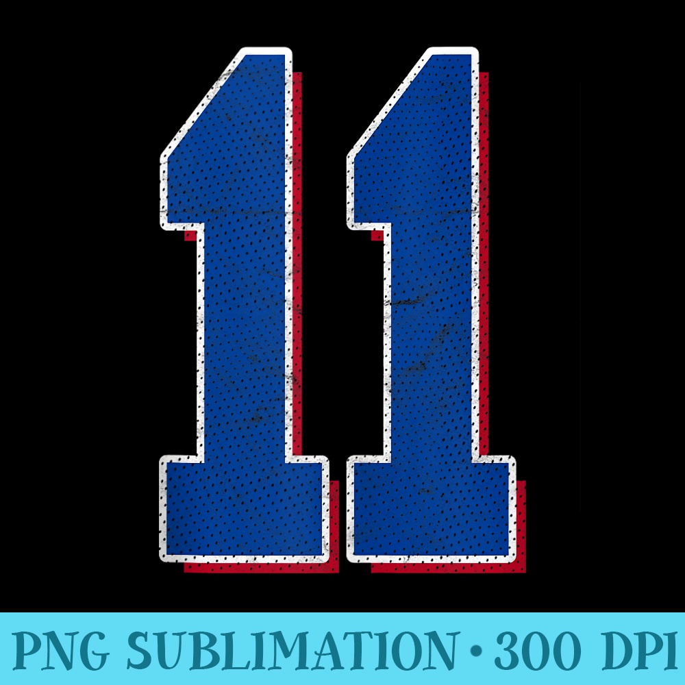 Number 11 Numbered Uniform Sports Team Jersey 11th Birthday - PNG File Download - Fashionable and Fearless