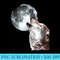 Howling Wolf At The Full Moon Men Wolf Lover - PNG Download Design - Lifetime Access To Purchased Files
