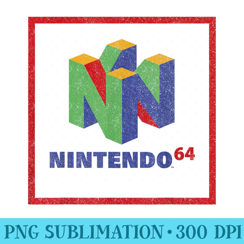 Nintendo 64 Element Logo Colorful Graphic T- - Transparent PNG download - Perfect for Personalization
