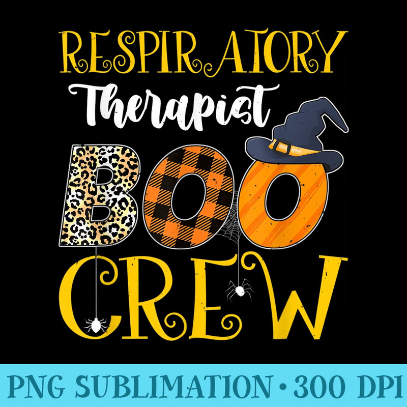 Respiratory Therapist Leopard Nurse Halloween Boo Crew - Shirt Artwork Download - Unique And Exclusive Designs