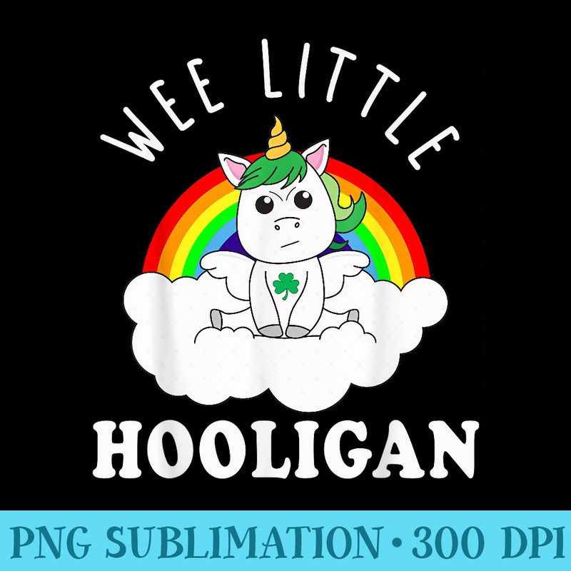 St Patricks Day Wee Little Hooligan - PNG Clipart Download - Perfect for Personalization