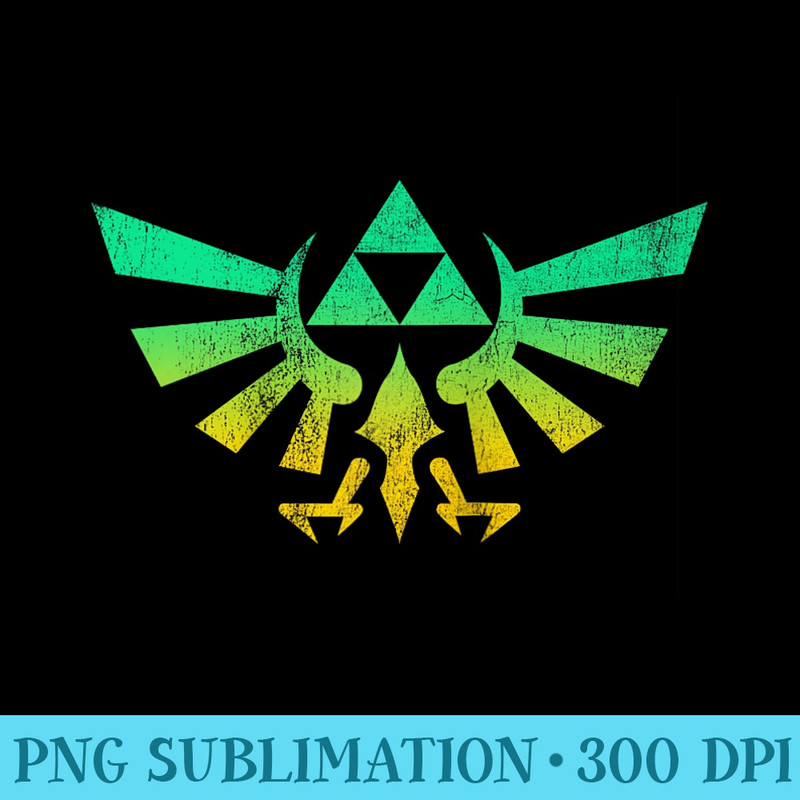 Legend of Zelda Triforce Green Fade Raglan Baseball - PNG Download Website - Eco Friendly And Sustainable Digital Products
