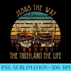 jesus the way, the truth, and the life whiskey glasses - transparent shirt clip art