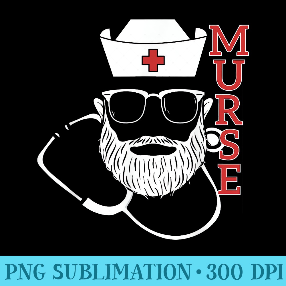 Murse Nurse Man Funny design gift for Male Nurse - Trendy PNG Designs - Vibrant and Eye-Catching Typography