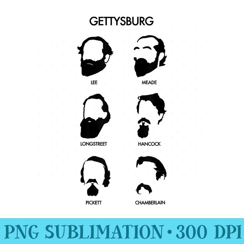 American Civil War Beards of Gettysburg Lee Meade Longstreet - PNG Clipart Download - Quick And Seamless Download Process