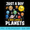 Just A Who Loves Planets Astrology Space Solar Systems - Shirt Design PNG - Perfect for Personalization