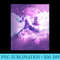 Kitty Cat Riding On Flying Space Galaxy Unicorn Premium - High Resolution PNG Designs - Enhance Your Apparel with Stunning Detail