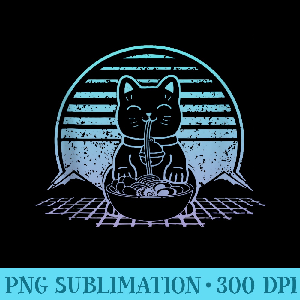 Japan Culture Ramen Anime Style Vintage Food - High Quality PNG files - Transform Your Sublimation Creations