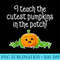 Cutest Pumpkins in the Patch Teacher Halloween Raglan Baseball - Digital PNG Artwork - Perfect for Sublimation Art