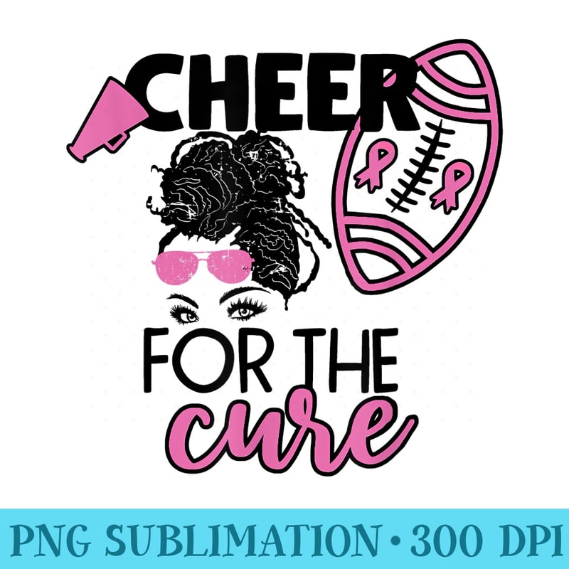 Cheer For The Cure Football Breast Cancer Awareness - Printable PNG Images - Easy-To-Print And User-Friendly Designs