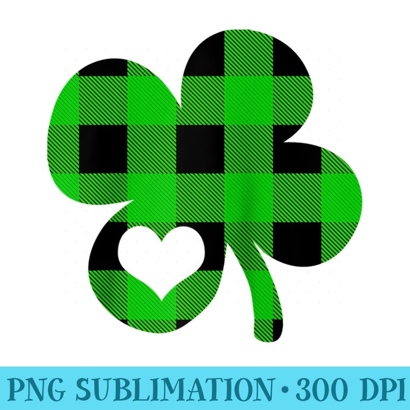 St Patricks Day Cute Green Buffalo Plaid Shamrock Raglan Baseball - PNG Download Template - Add a Festive Touch to Every Day