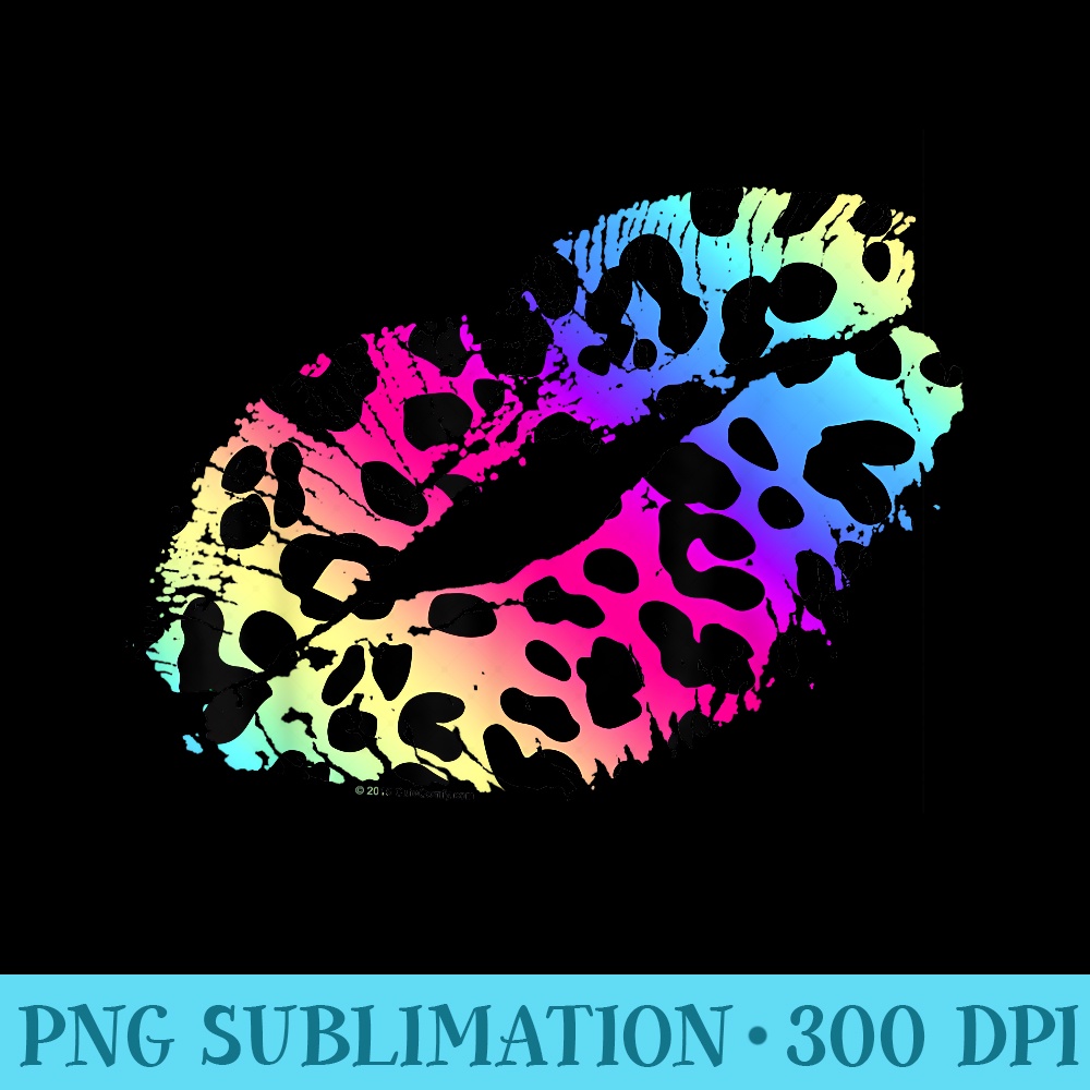 Retro 1980s Lipstick Kiss Leopard Generation X 80s - PNG Graphics Download - Limited Edition And Exclusive Designs