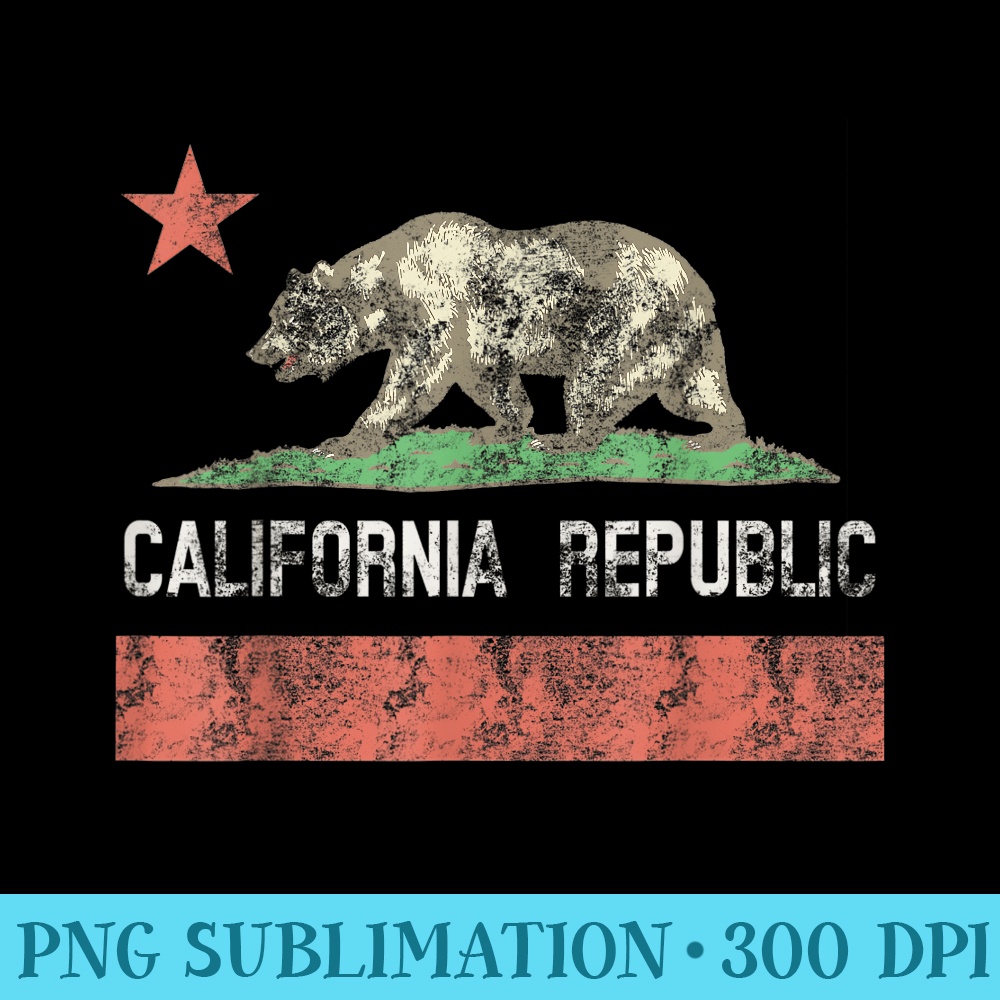 Vintage Wear California Republic Bear Flag Souvenir - PNG Download High Quality - Limited Edition And Exclusive Designs