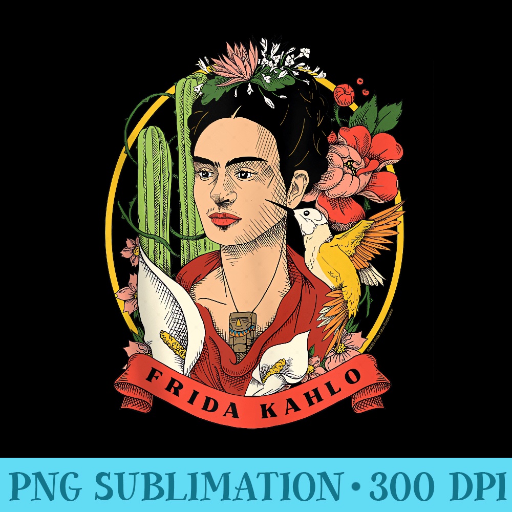 Frida Kahlo Frida Khalo Cactus Frame - High Quality PNG Files - Easy-To-Print And User-Friendly Designs