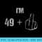 Im 49 Middle Finger Funny 50th Birthday - PNG Templates Download - Limited Edition And Exclusive Designs