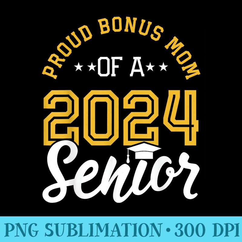 Class of 2024 Graduation Proud Senior Bonus Mom 2024 Grad - Shirt Mockup Download - Quick And Seamless Download Process