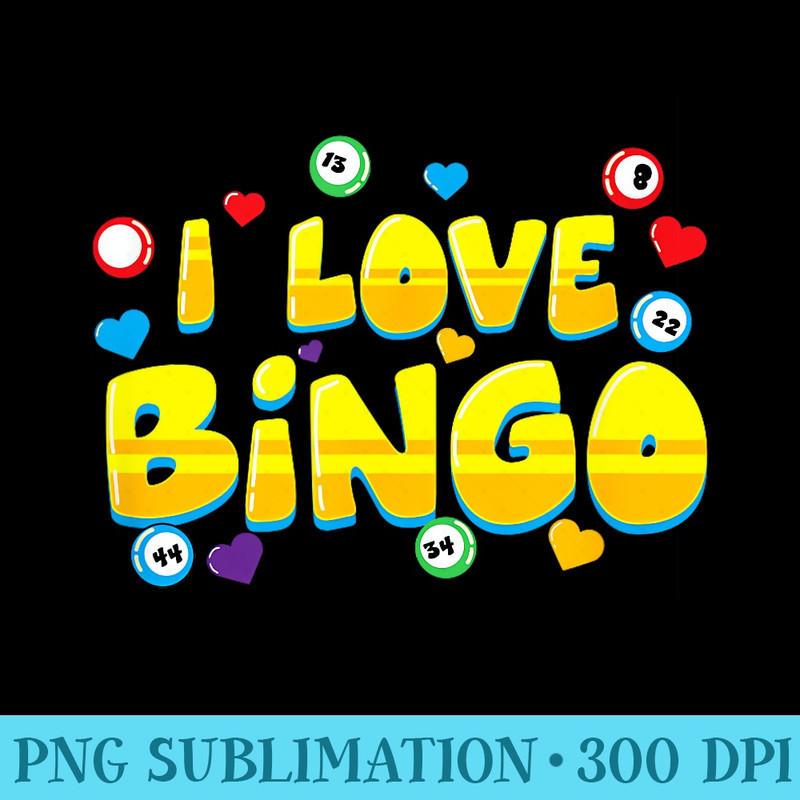 Funny Bingo Balls I Love Bingo Lucky - PNG File Download - Premium Quality PNG Artwork