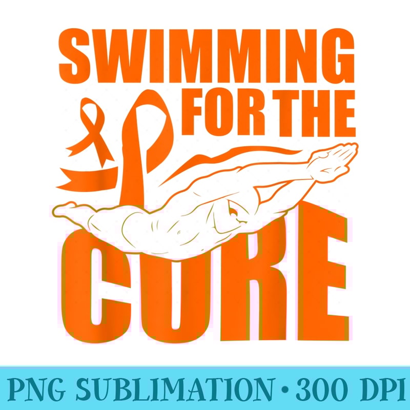Swimming for The Cure Leukemia Cancer Awareness Ri - PNG Picture Download - Unleash Your Creativity