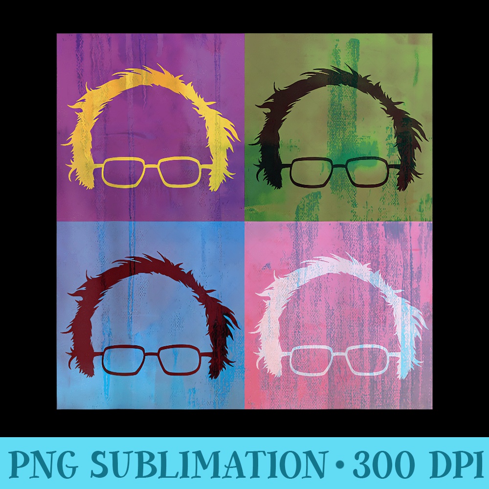Bernie Sanders Fun Political Pop Art - Transparent Shirt Design - High Resolution And Print-Ready Designs