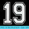 19 Numbered Team Jerseys Big on back Youth or Adult - Download PNG Files - Easy-To-Print And User-Friendly Designs