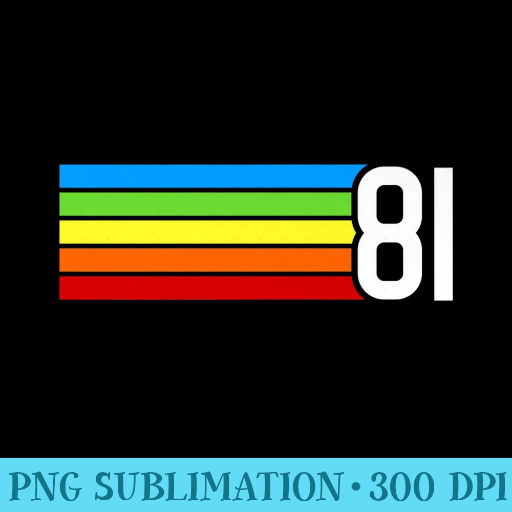 1981 Rainbow Premium - Printable PNG Graphics - Versatile And Customizable Designs