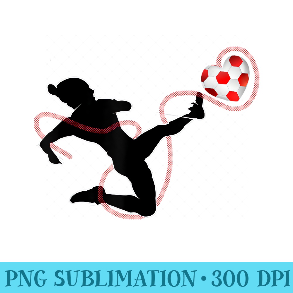 Soccer Ball Heart Valentine day Soccer lovers - Free PNG Download - Perfect for Creative Projects