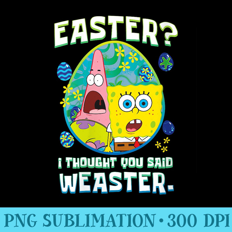 SpongeBob SquarePants And Patrick Easter Quote - Download PNG Pictures - Boost Your Success with this Inspirational PNG Download