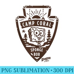 sponge on the run camp coral spongebob badge - png design files
