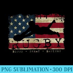 usa flag colors rugby blood sweat bruises player t clothing, shoes jewelry - download shirt png