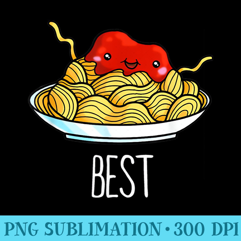 Spaghetti And Meatballs Cute Kawaii BFF - PNG Download Resource - Unlock Vibrant Sublimation Designs