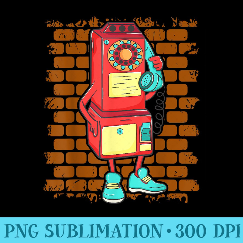 Vintage Cell Phone Payphone Cartoon Rotary Pay Phone Booth - Download PNG Files - Trendsetting And Modern Collections