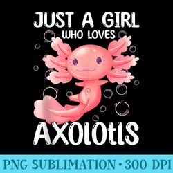 just a girl who loves axolotls kawaii anime girls nager - png download transparent background