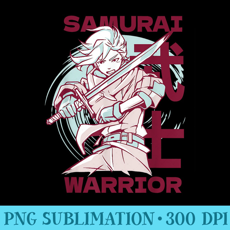 Samurai Japanese Anime Samurai Warrior - Sublimation PNG Designs - Limited Edition And Exclusive Designs