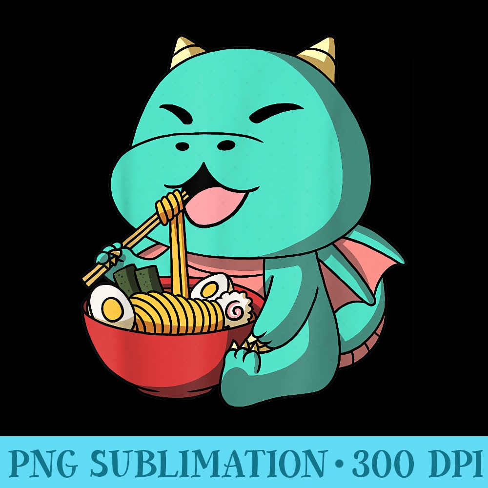 Kawaii Anime Dragon Asian Noodles Japanese Ramen - Unique PNG Artwork - Unleash Your Creativity