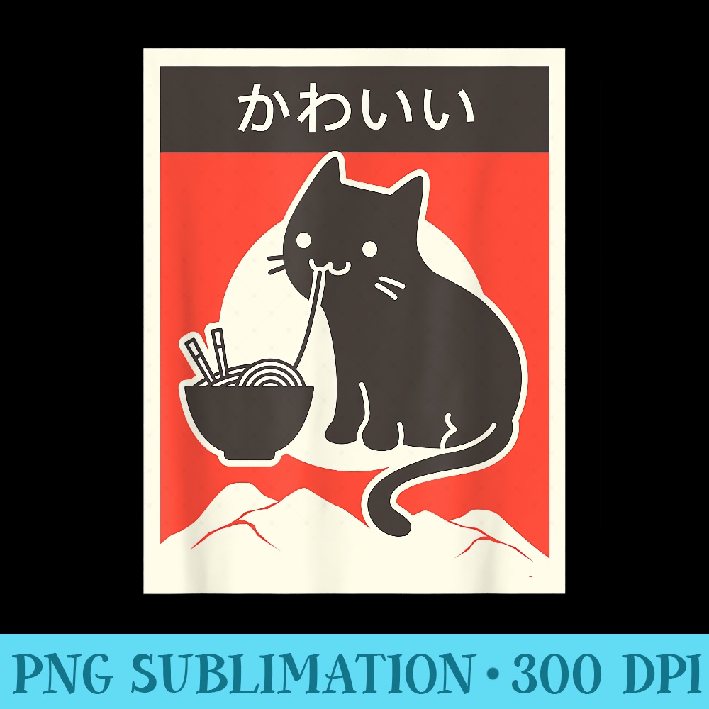Kawaii Cute Cat  Ramen - PNG Download - Limited Edition And Exclusive Designs