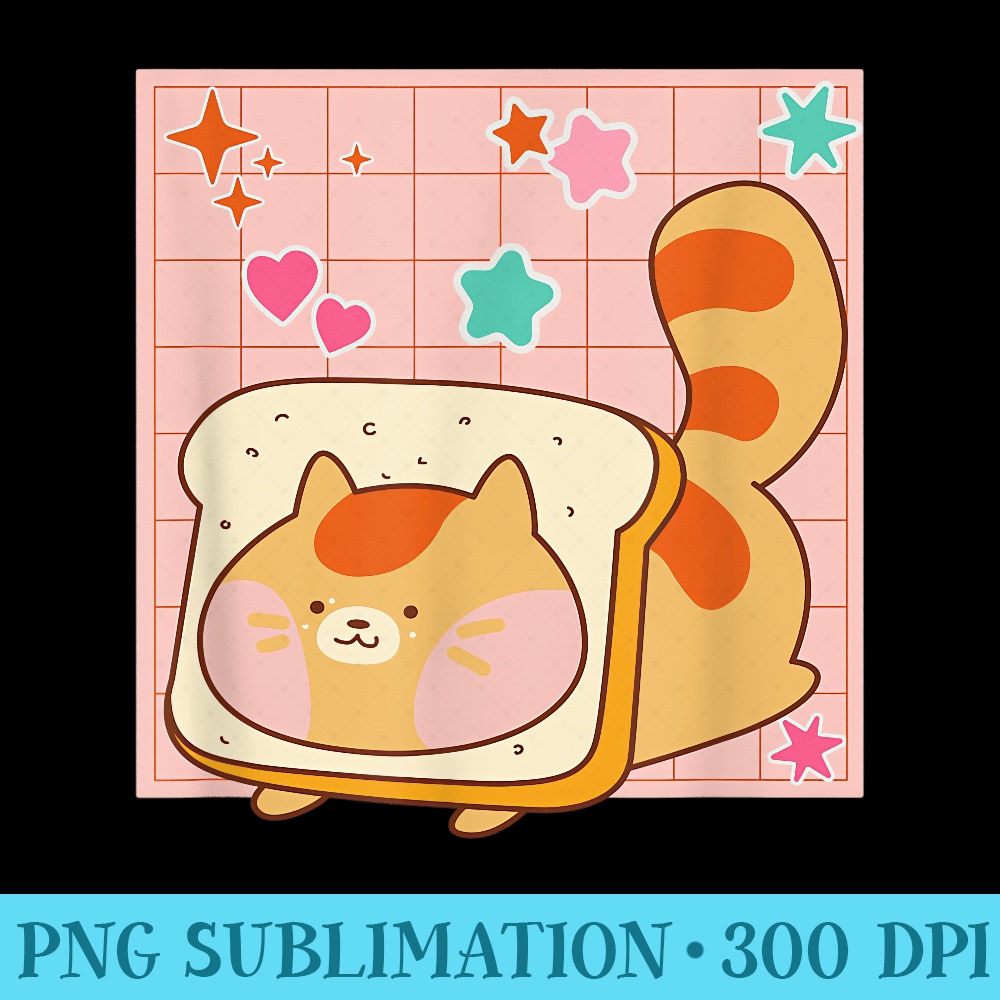 Kitten Kitchen Kawaii Cat Cute Sliced Bread Toast Cat - PNG Picture Gallery Download - Lifetime Access To Purchased Files