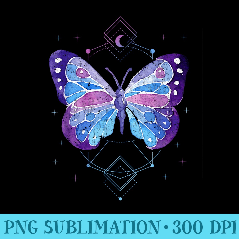 Butterfly Occult Pagan Kawaii Anime Japanese Pastel Goth - PNG Download Clipart - Spice Up Your Sublimation Projects