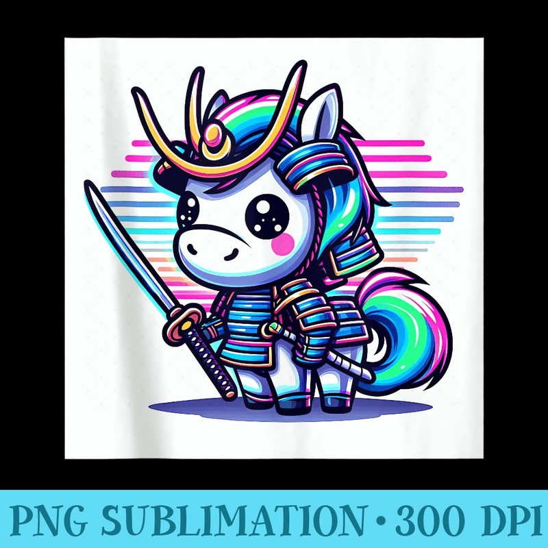 Horse Kawaii Samurai - Sublimation images PNG download - Defying the Norms