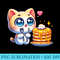 Kawaii Anime Pancake Cat Kitty - PNG Download Clipart - Vibrant and Eye-Catching Typography