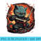 Vintage Japanese Samurai Ninja Cat Tattoo Kawaii - Mug Sublimation PNG - Revolutionize Your Designs