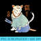 Japanese Samurai Katana Ninja Cat Tattoo for Kawaii Lover 0764.jpg