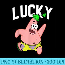 spongebob squarepants st. patricks day lucky - png picture download