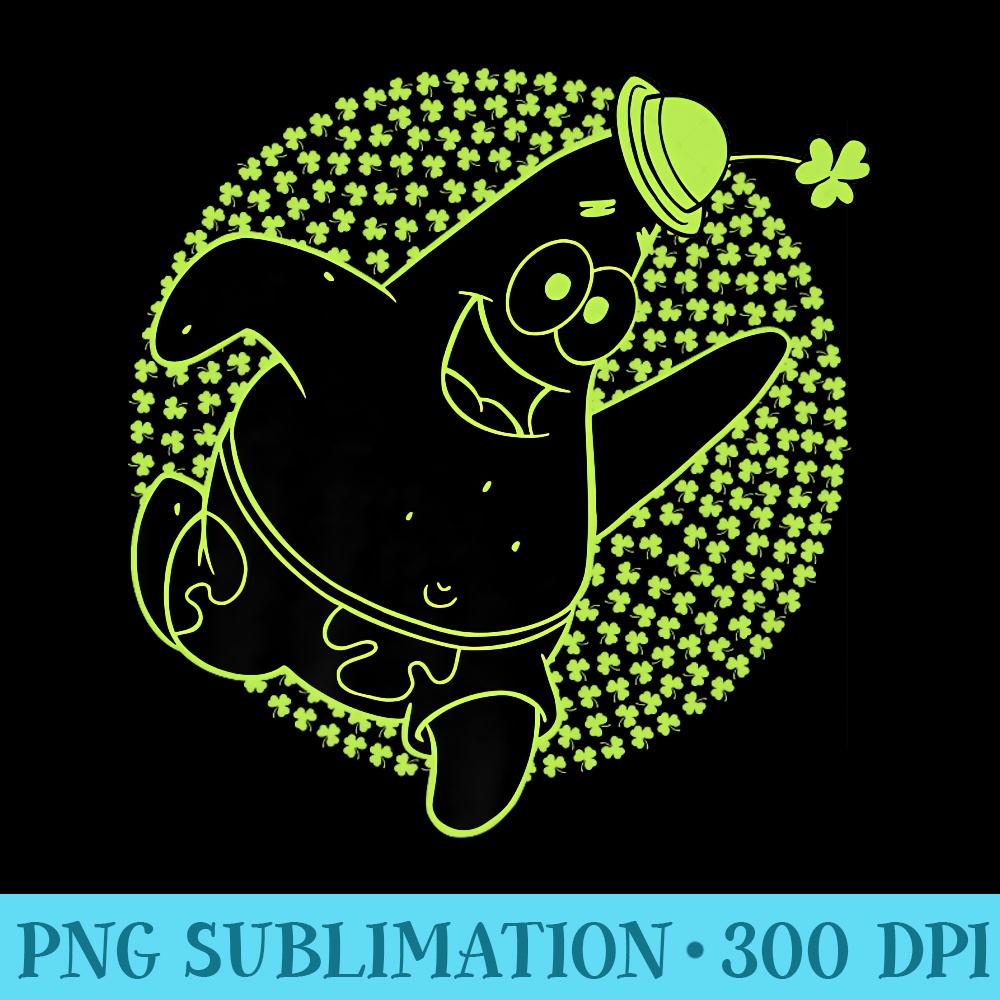 SpongeBob Patrick Shamrocks St. Patricks Day Premium - Free PNG Download - Lifetime Access To Purchased Files