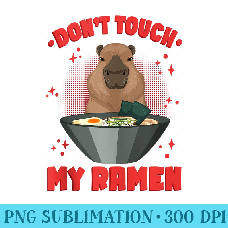 Capybara Ramen - High Quality PNG files - Bold & Eye-catching