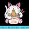 Anime Ramen Cat Japanese Noodles Asian Aesthetic Kawaii cat - PNG Download Icon - Bold & Eye-catching