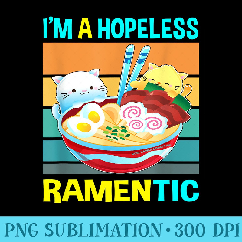 Kawaii Ramen Cat Noodles Ramen Merchandise Tshirt - Casual Shirt PNG - Perfect for Personalization
