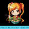 yAnime Girl eating Ramen Noodle Soup Anime Kawaii Graphic - PNG Picture Download - Eco Friendly And Sustainable Digital Products